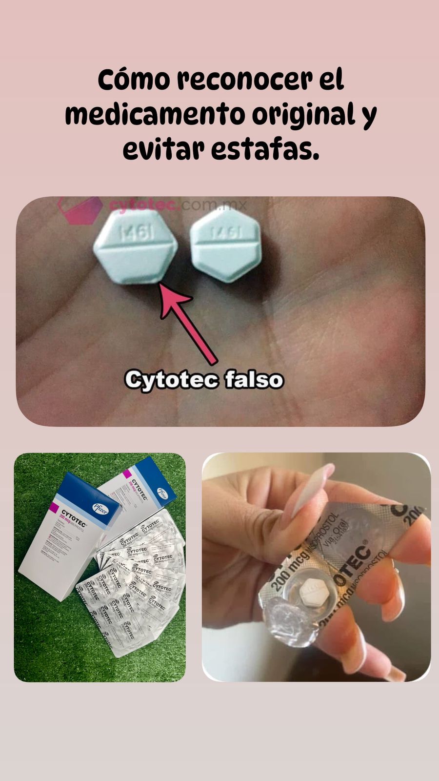 cómo saber si el cytotec es falso